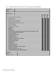 Document preview: Form 734-5377 Bridge Drafter Qc Checklist for Tsl Plan & Elevation Sheet - Oregon