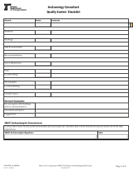 Form 734-5271 Archaeology Consultant Quality Control Checklist - Oregon, Page 2