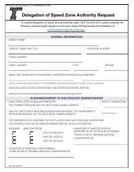 Document preview: Form 734-5362 Delegation of Speed Zone Authority Request - Oregon