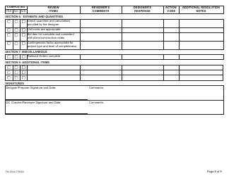 Form 734-5344 Design Acceptance Plan (Dap) Checklist - Oregon, Page 8