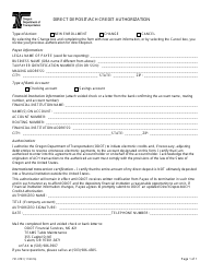 Document preview: Form 731-0781 Direct Deposit/ACH Credit Authorization - Oregon