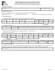 Document preview: Form 734-5014 Discretionary Bus Application Package - Oregon