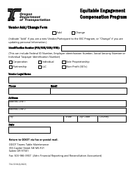 Document preview: Form 734-5310 Equitable Engagement Compensation Program Vendor Add/Change - Oregon