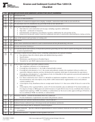 Form 734-5380 Erosion and Sediment Control Plan 1200-ca Checklist - Oregon, Page 2