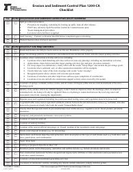Form 734-5380 Erosion and Sediment Control Plan 1200-ca Checklist - Oregon, Page 3