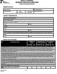 Document preview: Form 734-5325 Quality Control Review & Certifications Form - Environmental Assessment - Oregon