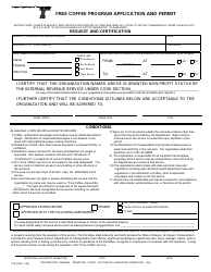 Document preview: Form 734-2081 Free Coffee Program Application and Permit - Oregon