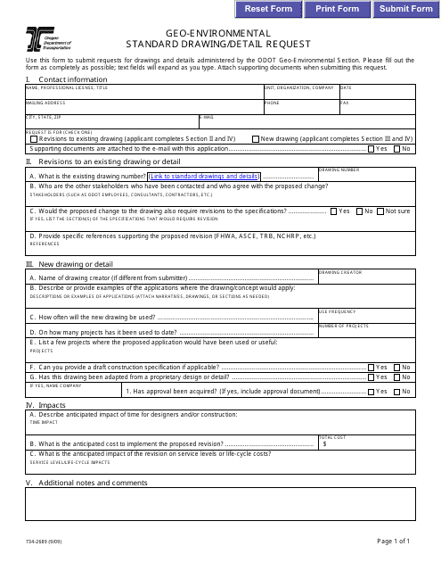 Form 734-2689  Printable Pdf