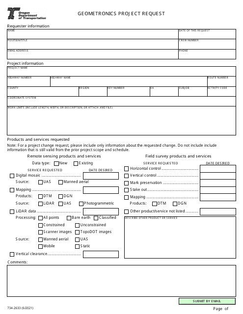Form 734-2633  Printable Pdf
