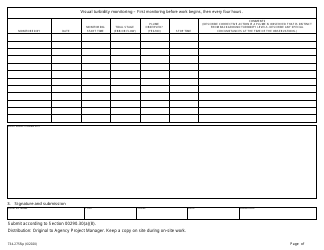 Form 734-2755IP In-water Work Turbidity Monitoring Report (Optimized for Ipad) - Oregon, Page 2