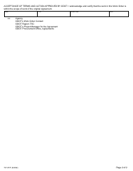 Form 737-3577 Exhibit E Work Order Authorization - Oregon, Page 2