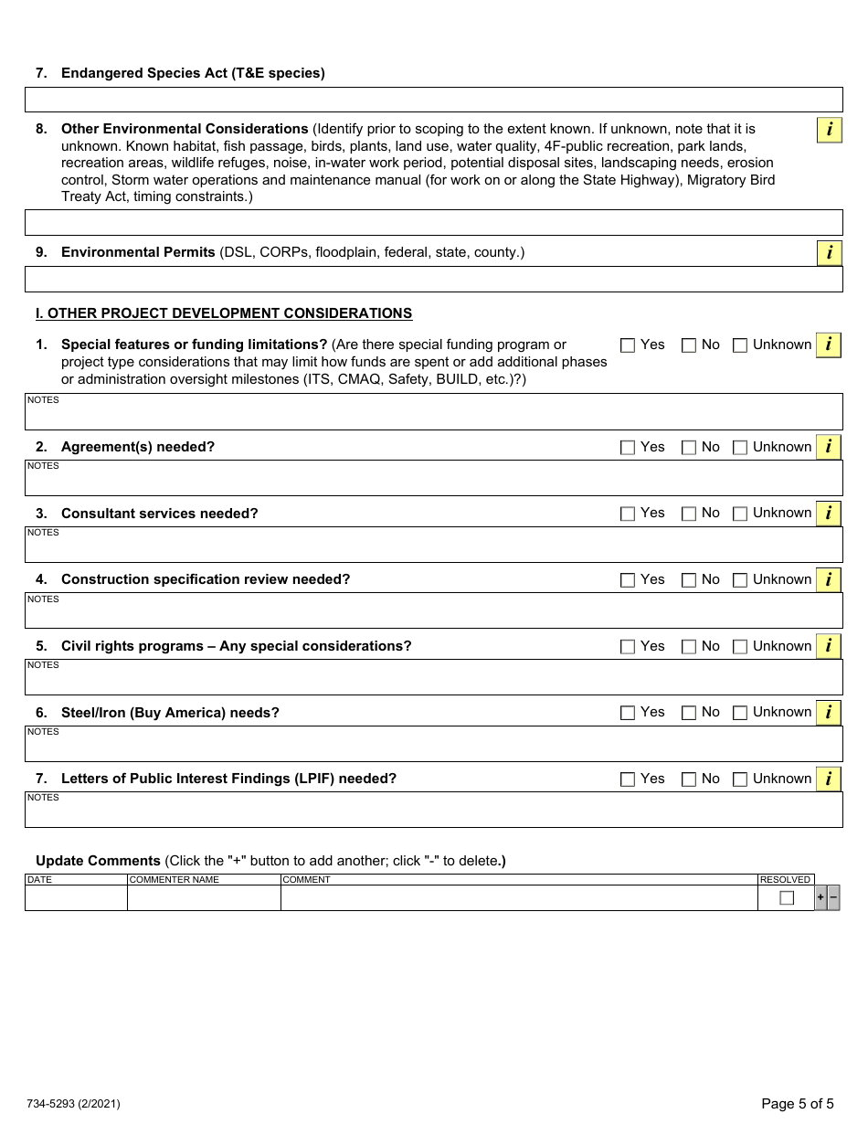 Form 734-5293 - Fill Out, Sign Online and Download Fillable PDF, Oregon ...