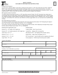 Document preview: Form 734-5221 Mapp Center Document Information Notification - Oregon