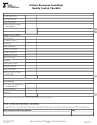 Form 734-5281 Historic Resources Consultant Quality Control Checklist - Oregon, Page 2