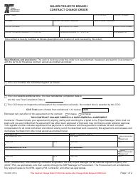 Document preview: Form 734-2852 Major Projects Branch Contract Change Order - Oregon