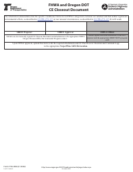 Form 734-5004 Fhwa and Oregon Dot Ce Closeout Document - Oregon, Page 2