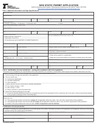 Form 734-2667N Nhs Static Permit Application - Oregon