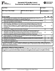 Document preview: Form 734-5237 Statewide Pce Quality Control Peer Review Checklist & Comment Log - Oregon