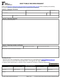 Document preview: Form 731-0489 Odot Public Records Request - Oregon