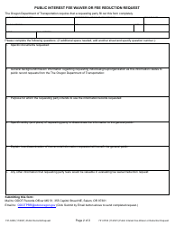 Form 731-0489 Odot Public Records Request - Oregon, Page 2