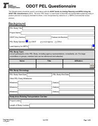 Form 734-5348 Pel Questionnaire - Oregon