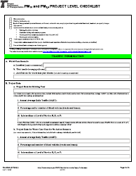 Form 734-5364 Pm10 and Pm2.5 Project Level Checklist - Oregon, Page 3