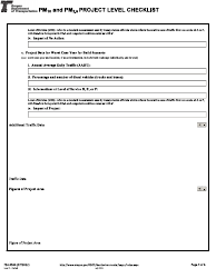 Form 734-5364 Pm10 and Pm2.5 Project Level Checklist - Oregon, Page 4