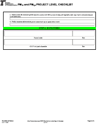 Form 734-5364 Pm10 and Pm2.5 Project Level Checklist - Oregon, Page 6