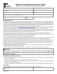 Document preview: Form 734-2140 Request for Vegetation Control Permit - Oregon