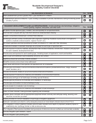 Form 734-5284 Roadside Development Designer&#039;s Quality Control Checklist - Oregon, Page 2