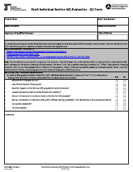Document preview: Form 734-5288 Draft Individual Section 4(F) Evaluation - Qc Form - Oregon
