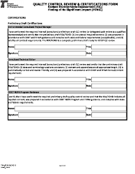 Form 734-5326 Quality Control Review &amp; Certifications Form - Revised Environmental Assessment (Ea)/Finding of No Significant Impact (Fonsi) - Oregon, Page 7
