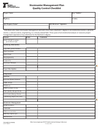 Document preview: Form 734-5283 Stormwater Management Plan Quality Control Checklist - Oregon