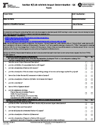 Document preview: Form 734-5287 Section 4(F) De Minimis Impact Determination - Qc Form - Oregon