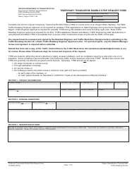 Form 734-2886 Temporary Transverse Rumble Strip Request Form - Oregon