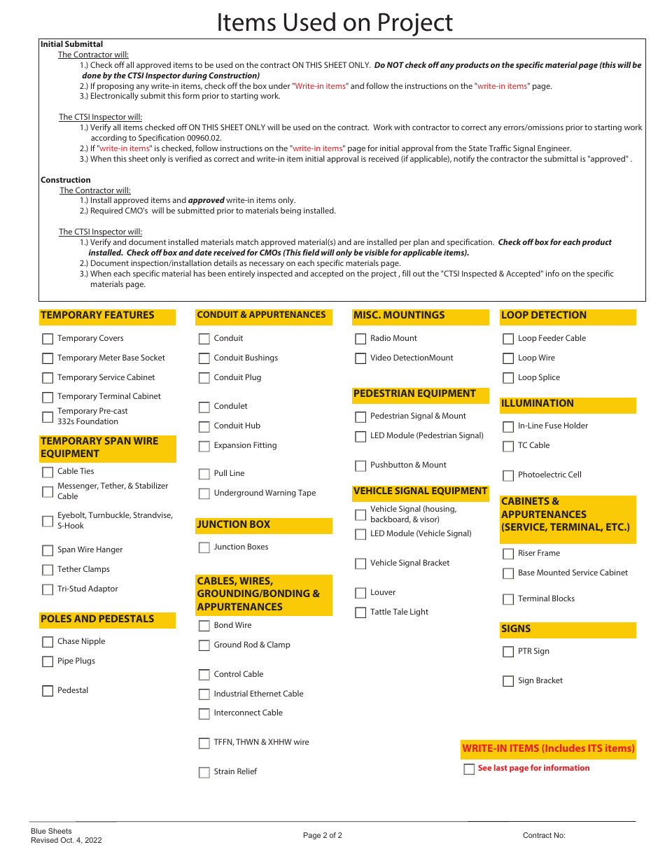 Blue Sheets - Prequalified Products and Submittals for Qualification of Electrical Equipment and Materials - Oregon, Page 2