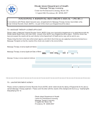 Application for License as a Massage Therapist - Rhode Island, Page 7