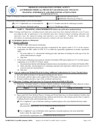 Document preview: Form MAT-1A(AMP) Authorized Medical Physicist or Ophthalmic Physicist, Training, Experience and Preceptor Attestation - Rhode Island