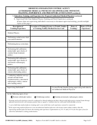 Form MAT-1A(AMP) Authorized Medical Physicist or Ophthalmic Physicist, Training, Experience and Preceptor Attestation - Rhode Island, Page 2