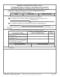 Form MAT-1A(AMP) Authorized Medical Physicist or Ophthalmic Physicist, Training, Experience and Preceptor Attestation - Rhode Island, Page 4