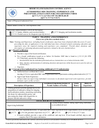Form MAT-1A(AUD) Authorized User Training, Experience and Preceptor Attestation for Uses Defined Under 9.7.1, 9.7.3, &amp; 9.10.1 of 216-ricr-40-20 - Rhode Island