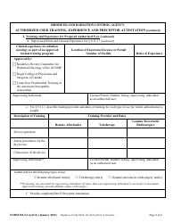 Form MAT-1A(AUS) Authorized User Training, Experience and Preceptor Attestation - Rhode Island, Page 4