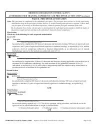 Form MAT-1A(AUS) Authorized User Training, Experience and Preceptor Attestation - Rhode Island, Page 5
