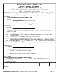 Form MAT-1A(RSO) Radiation Safety Officer or Associate Radiation Safety Officer Training, Experience and Preceptor Attestation [216-ricr-40-20-9.5.10] - Rhode Island, Page 5
