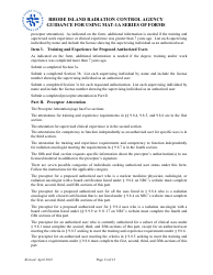 Instructions for Form MAT-1A Application for Radioactive Materials License - Rhode Island, Page 11