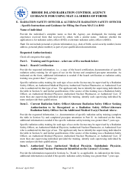 Instructions for Form MAT-1A Application for Radioactive Materials License - Rhode Island, Page 3