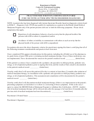 Application for Initial Registration as a Medical Marijuana Patient - Rhode Island, Page 5