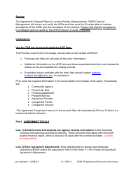 Instructions for Agreement Closeout Report - Cost Settled - Maine, Page 2