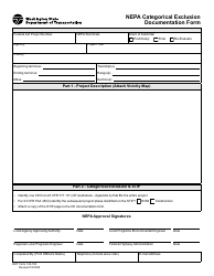DOT Form 140-100 Nepa Categorical Exclusion Documentation Form - Washington
