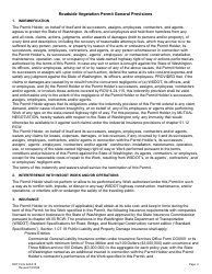 DOT Form 220-018 Roadside Vegetation Permit - Washington, Page 2